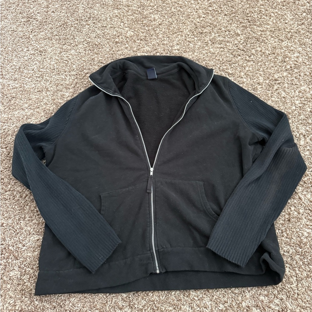 GAP Navy Zip Up Sweater with Metallic Zipper